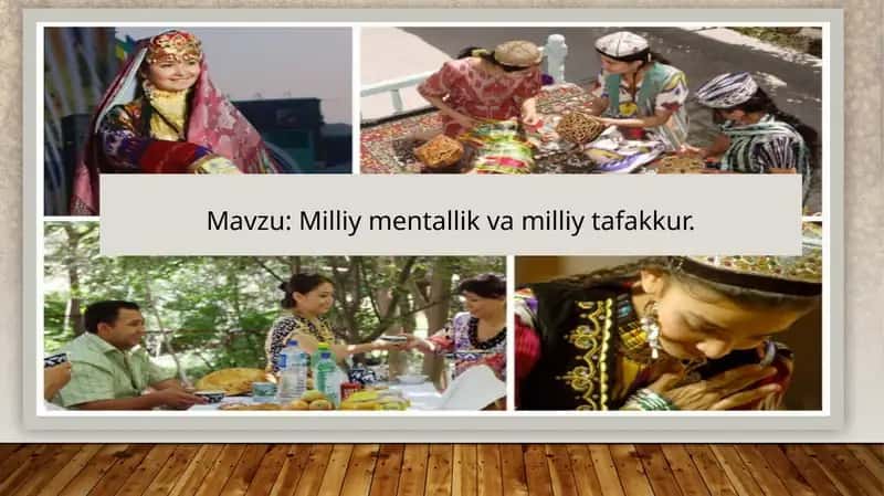 Milliy mentallik va milliy tafakkur. 1