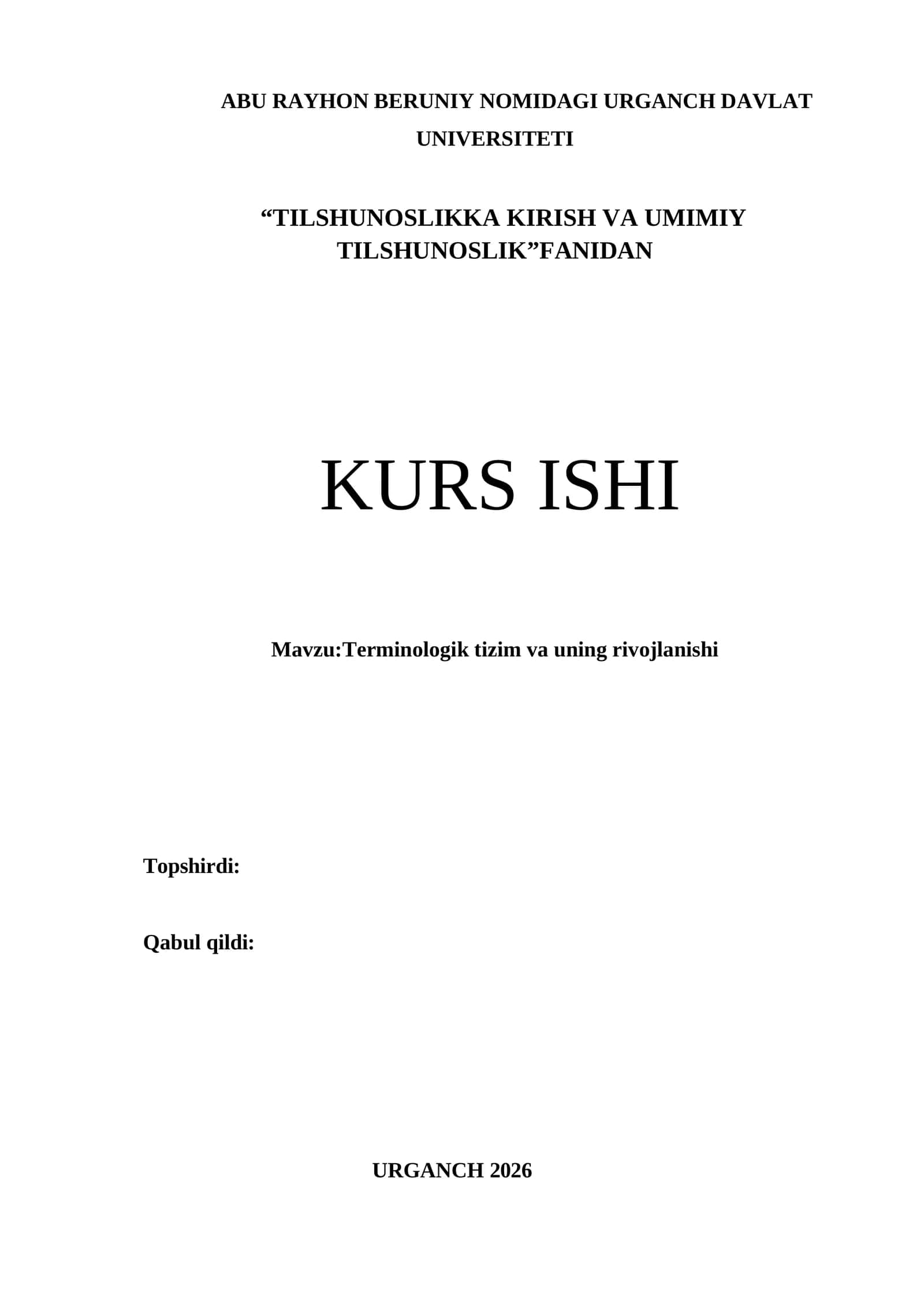 Terminologik tizim va uning rivojlanishi 1