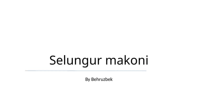 Selungur makoni 1