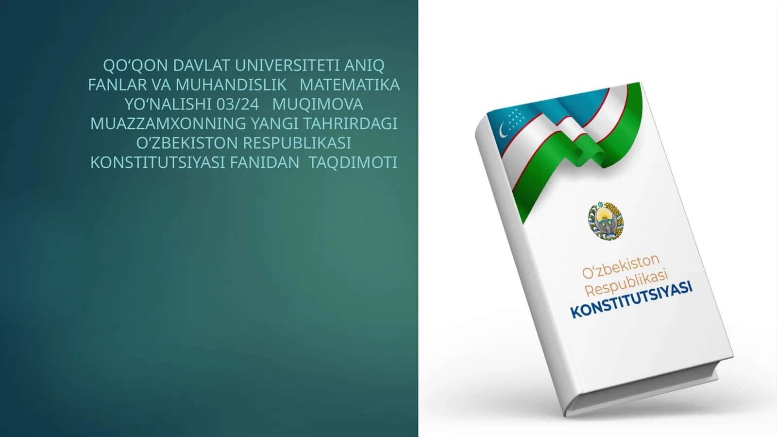 O’zbekiston respublikasi konstitutsiyasi 1