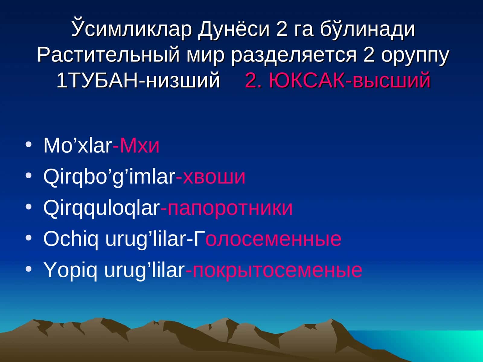 Ўсимликлар Дунёси 1