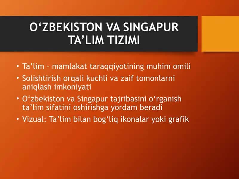 O‘ZBEKISTON VA SINGAPUR TA’LIM TIZIMI 1