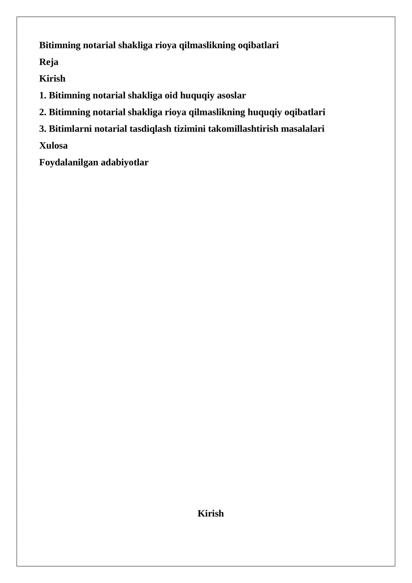 Bitimning notarial shakliga rioya qilmaslikning oqibatlari 1