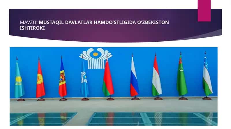 MUSTAQIL DAVLATLAR HAMDO’STLIGIDA O’ZBEKISTON ISHTIROKI 1