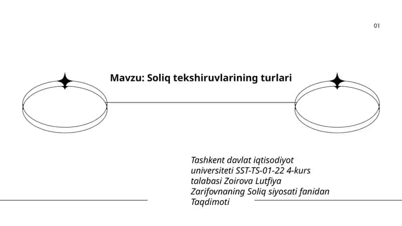 Soliq tekshiruvlarining turlari 1