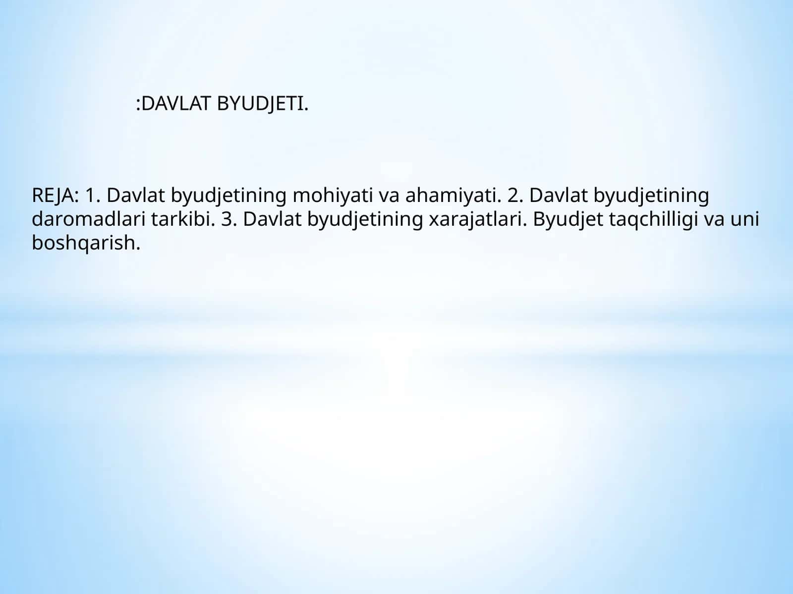 DAVLAT BYUDJETI 1