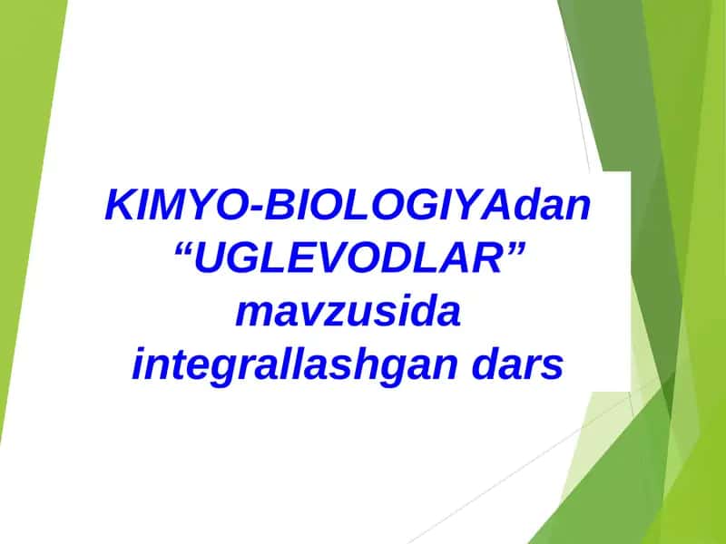 Uglevodlar 1