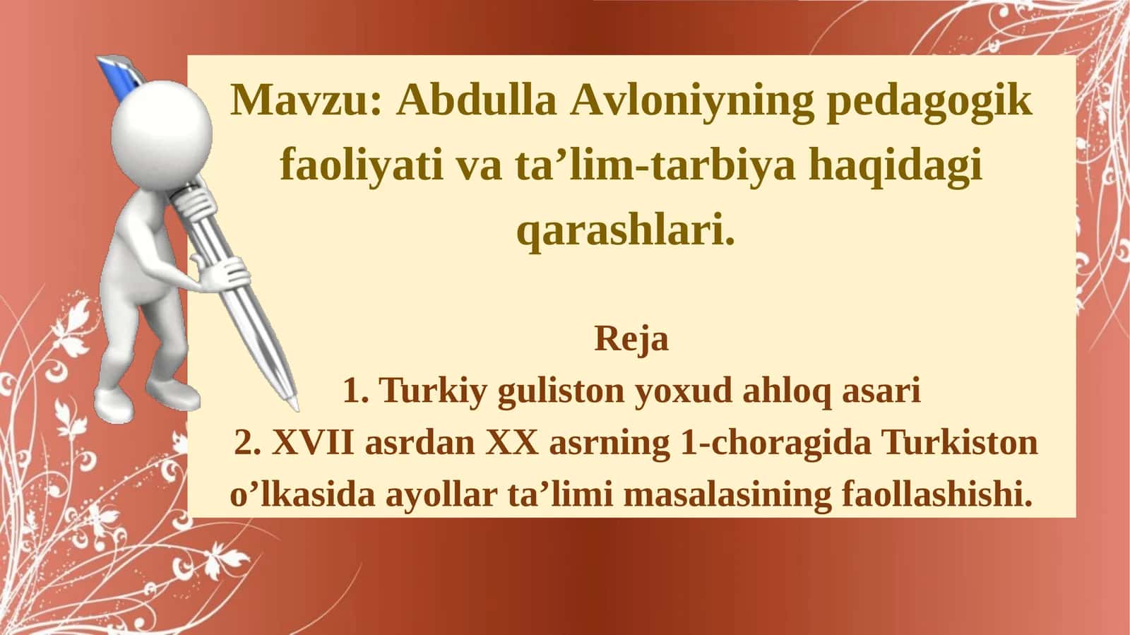 Аbdulla Аvloniyning pedagogik faoliyati va taʼlim-tarbiya haqidagi qarashlari 1