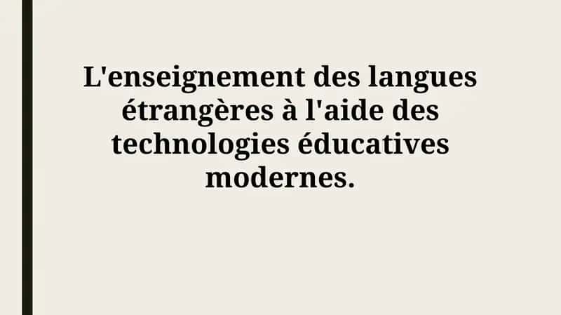 Technologies éducatives modernes et apprentissage des langues 1