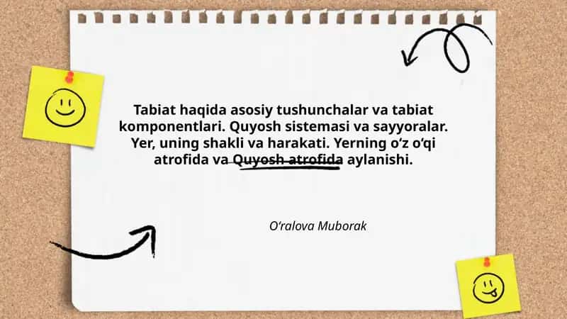 Tabiat haqida asosiy tushunchalar va tabiat komponentlari 1