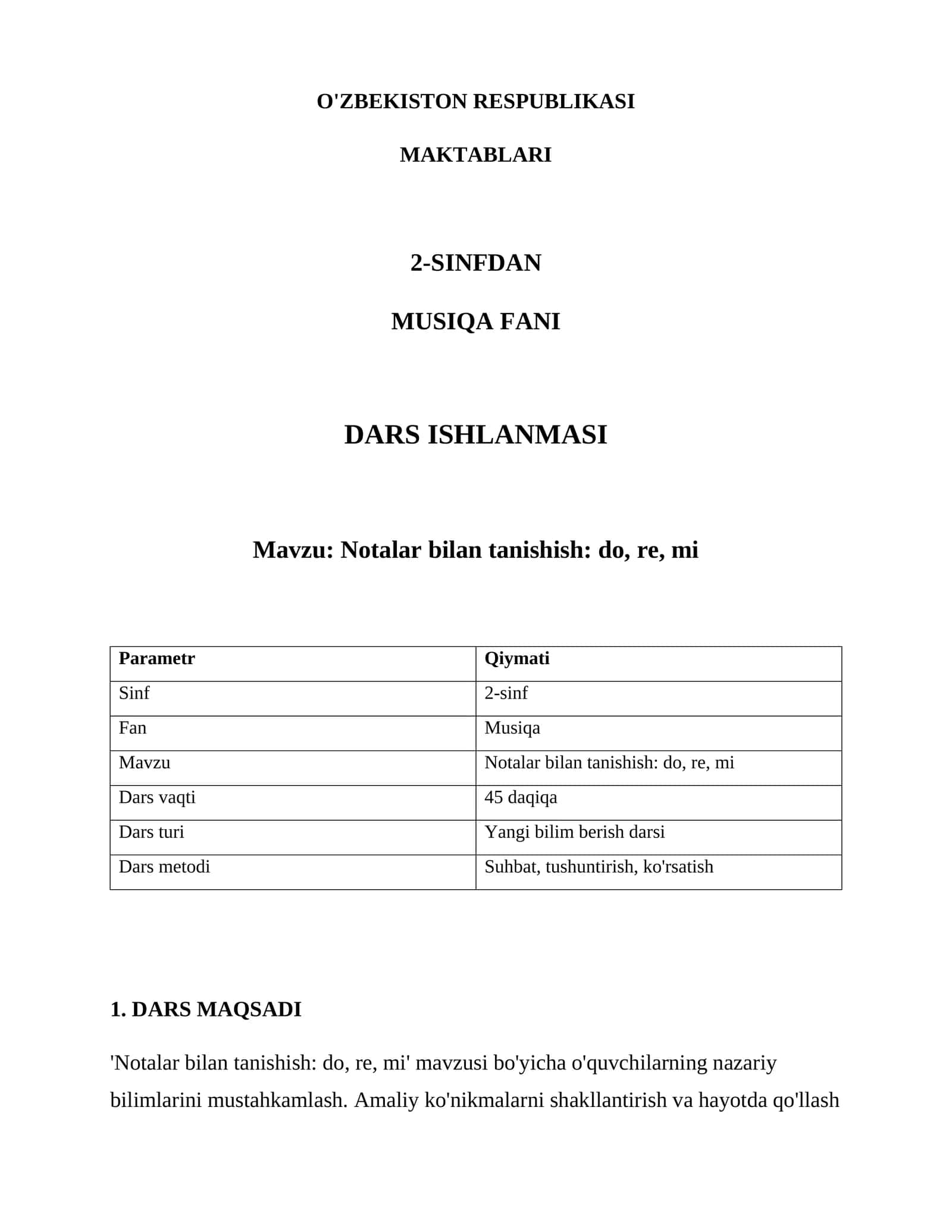 Notalar bilan tanishish: do, re, mi 1