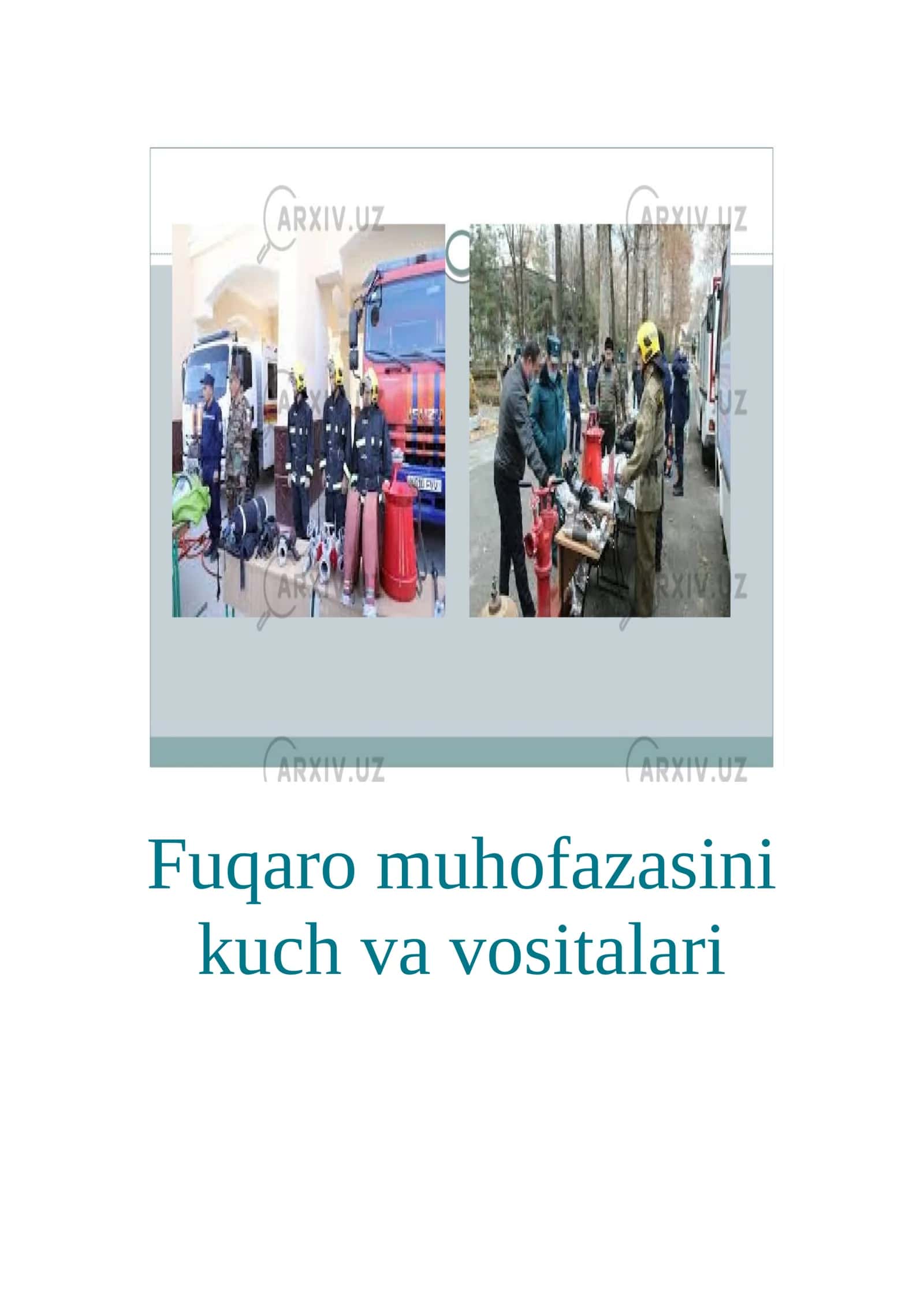 Fuqaro muhofazasini kuch va vositalari 1