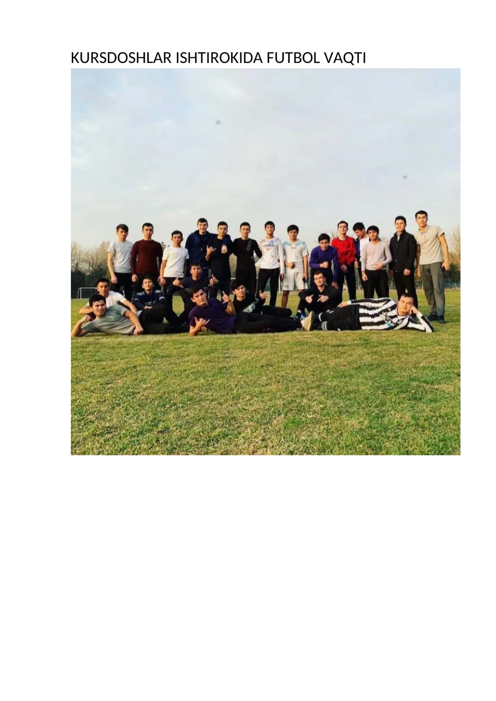 KURSDOSHLAR ISHTIROKIDA FUTBOL VAQTI 1