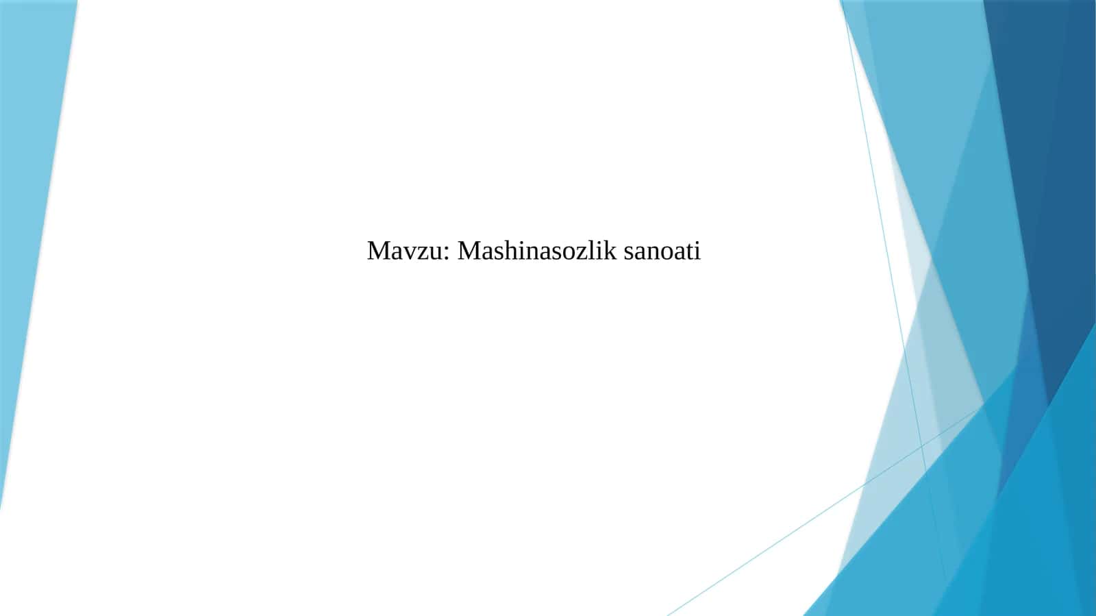 Mashinasozlik sanoati 1