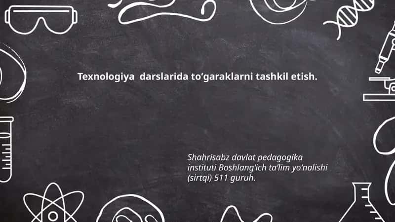 Toʻgaraklarni tashkil etish 1