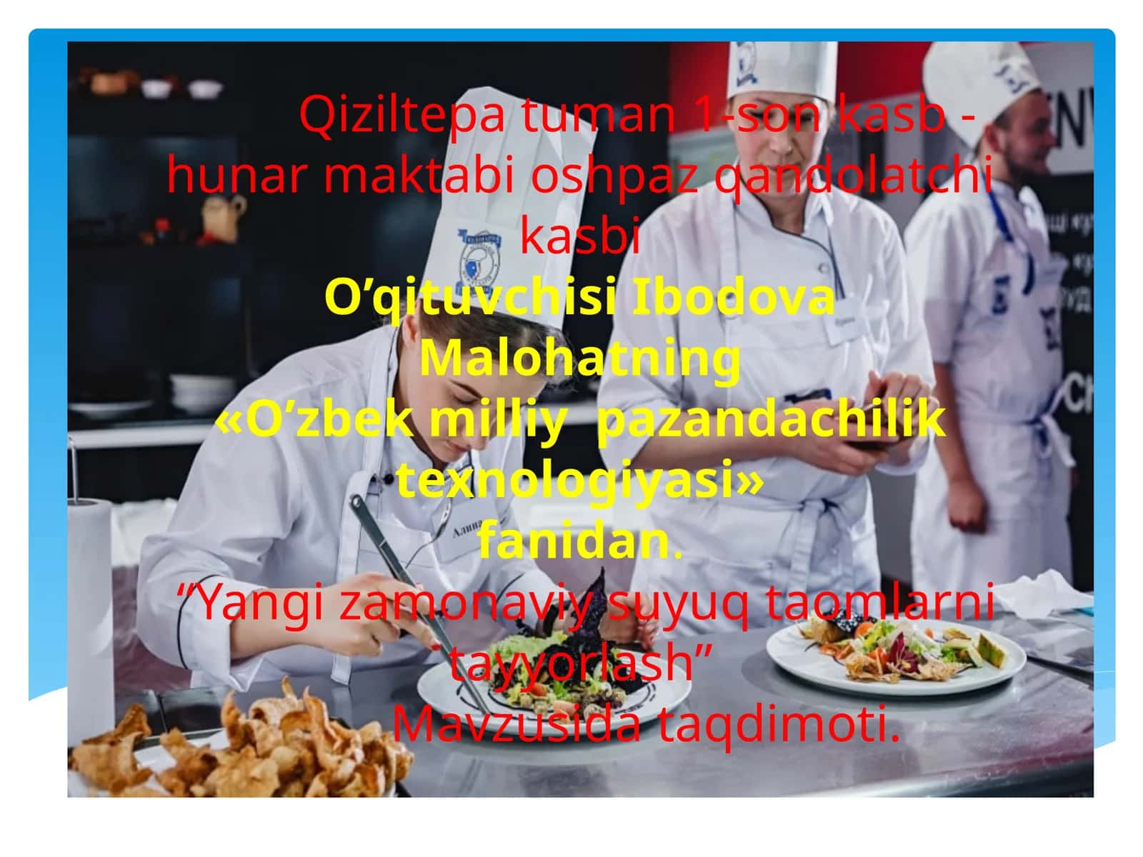 Yangi zamonaviy suyuq taomlarni tayyorlash 1