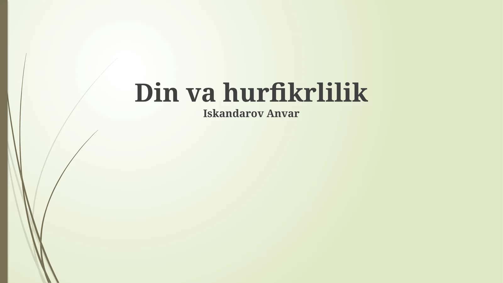 Diniy fanatizm 1