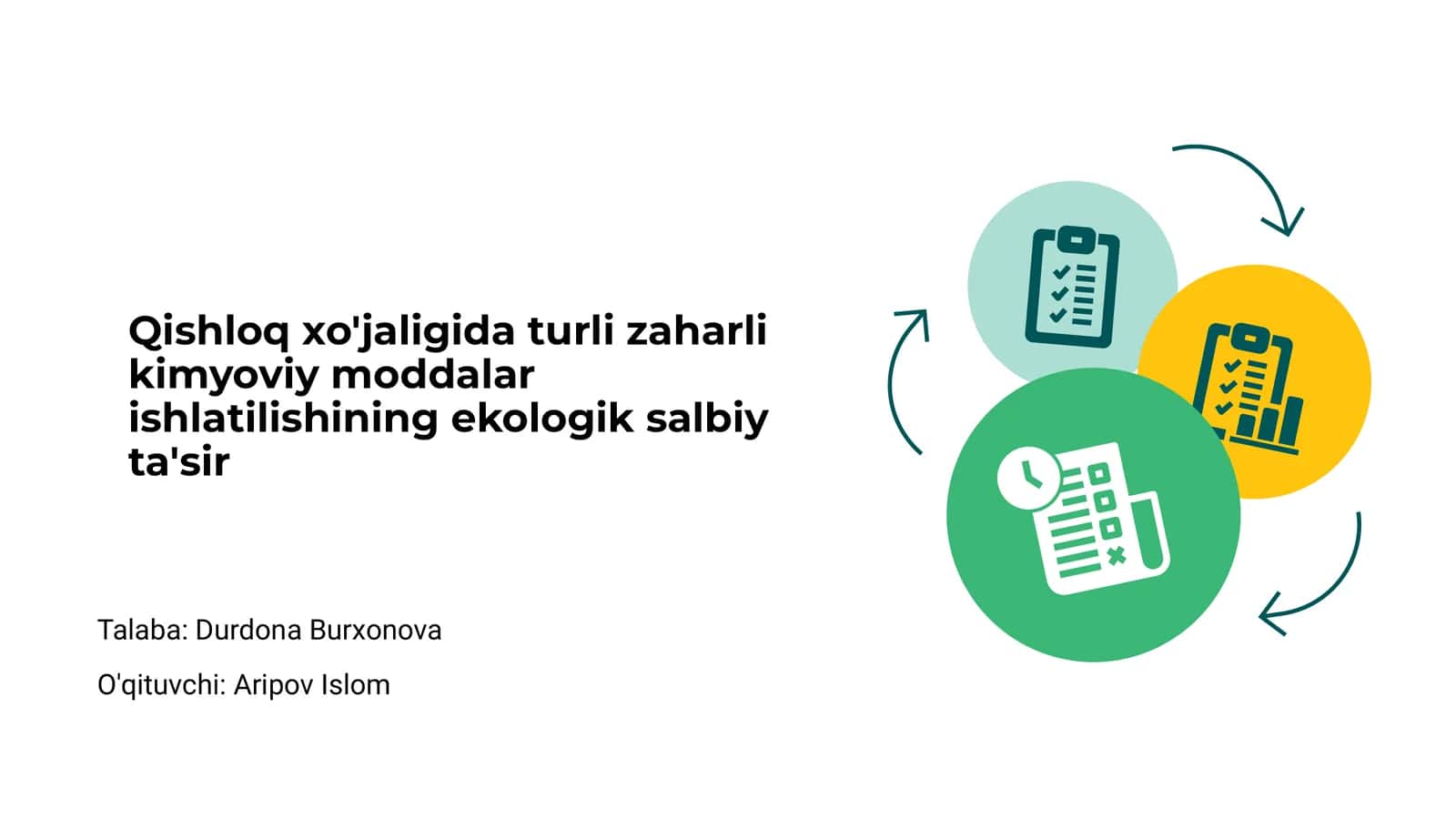 Qishloq xo'jaligidagi zaharli kimyoviy moddalar 1