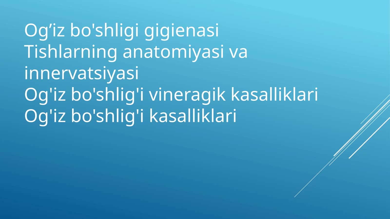Og’iz bo'shligi gigenasi 1