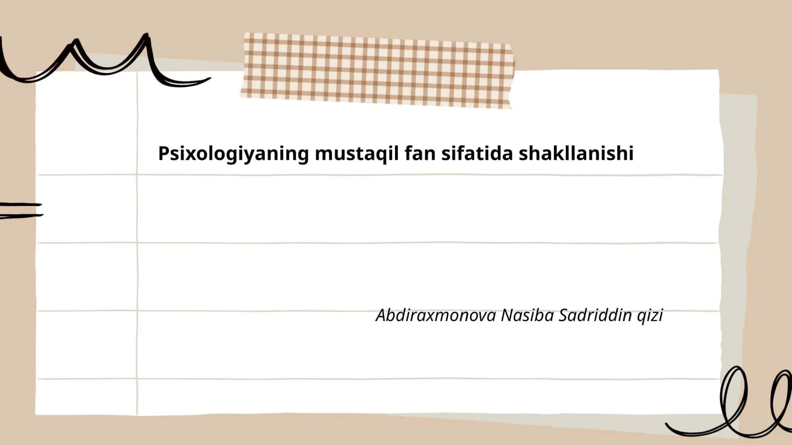 Psixologiyaning mustaqil fan sifatida shakllanishi 1