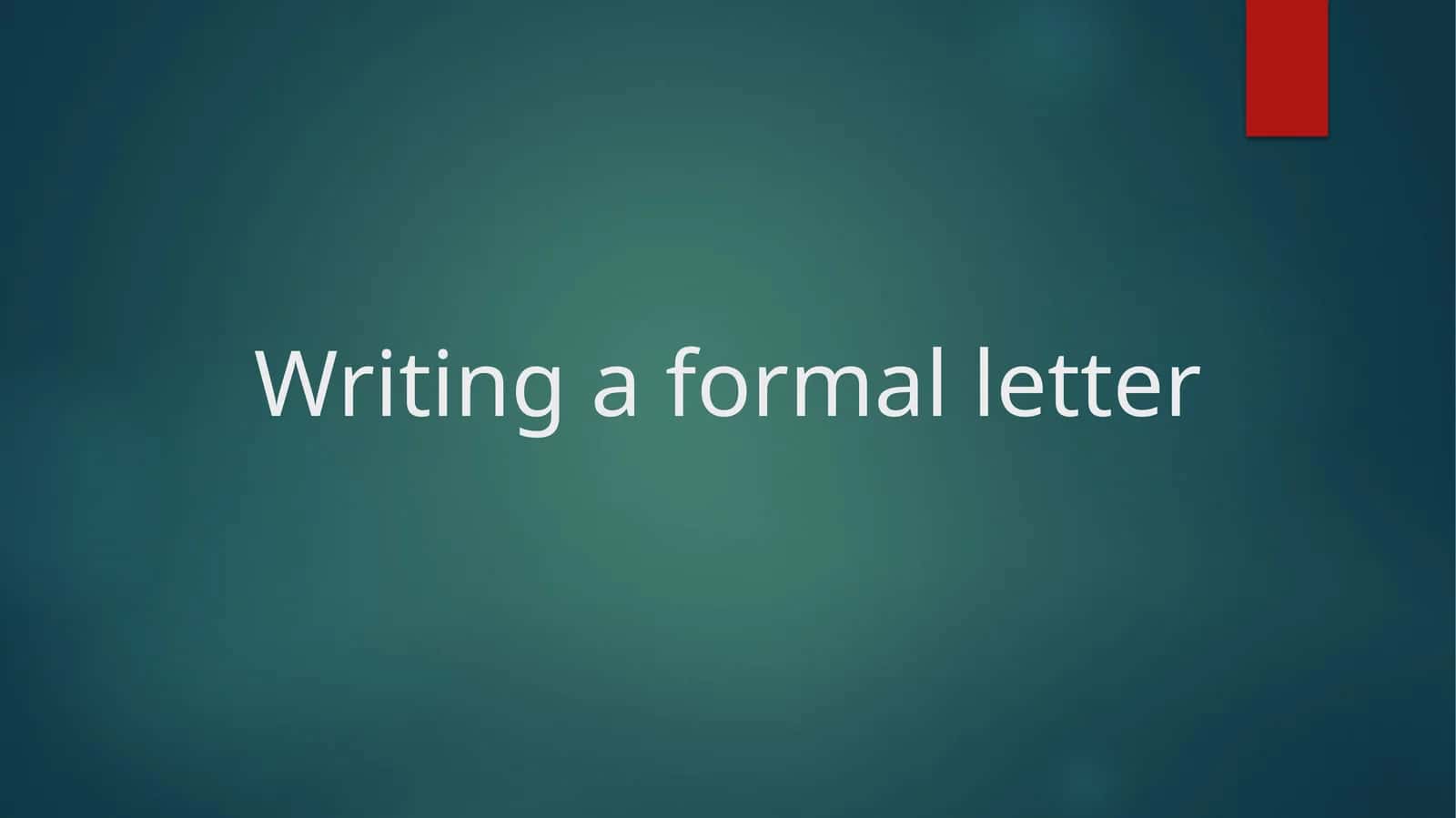 Formal Letter Writing Types 1