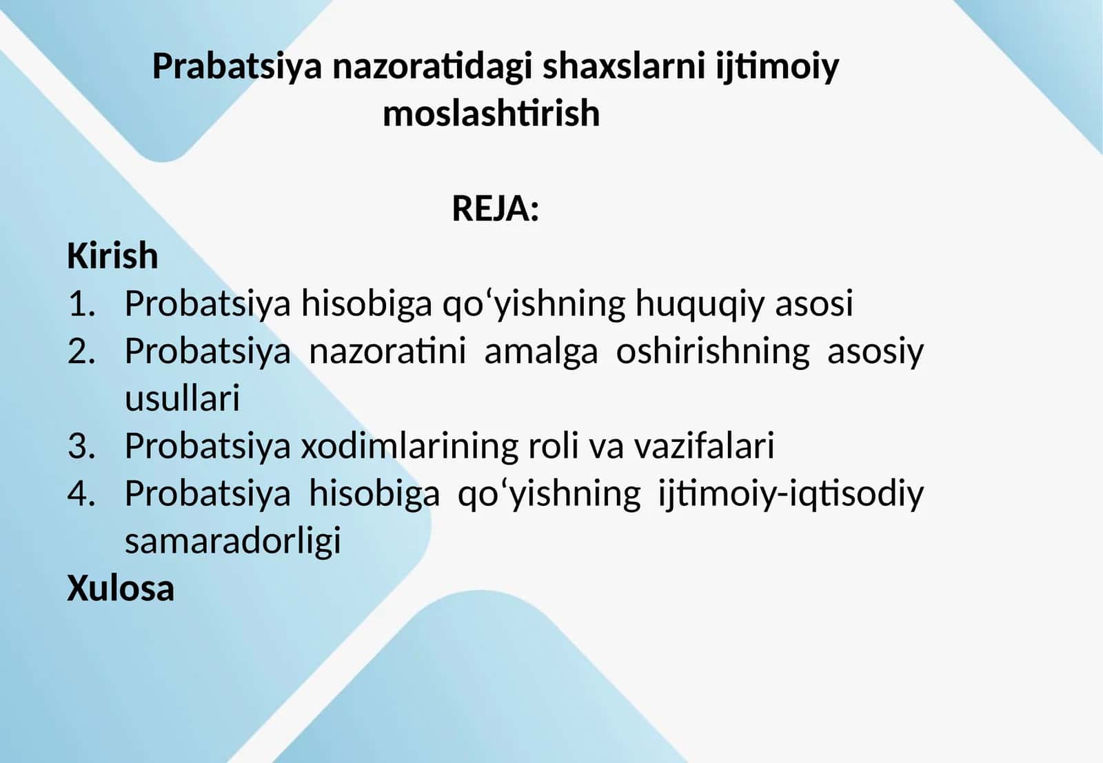 Prabatsiya nazoratidagi shaxslarni ijtimoiy moslashtirish 1