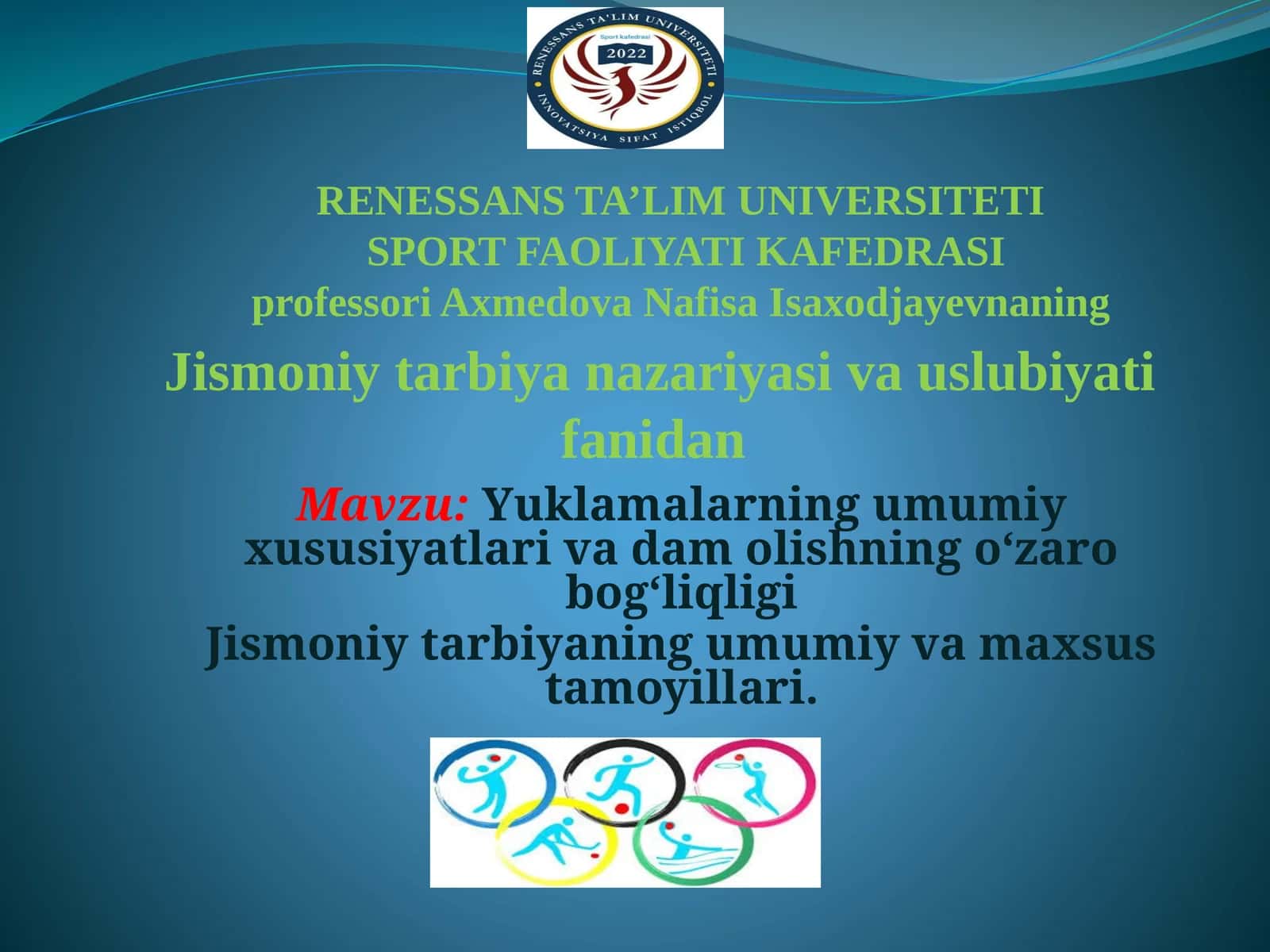 Yuklamalarning umumiy xususiyatlari va molishning o‘zarobog‘liqligi 1