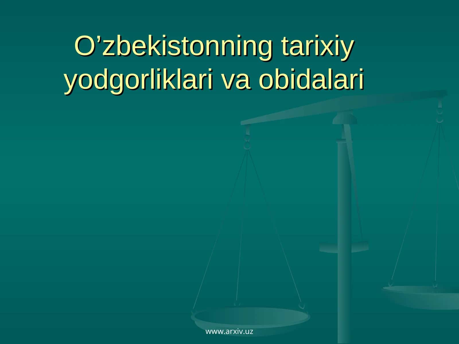Xorazmning qadimgi davrdan hozirgi kungacha bo`lgan tarixi 1