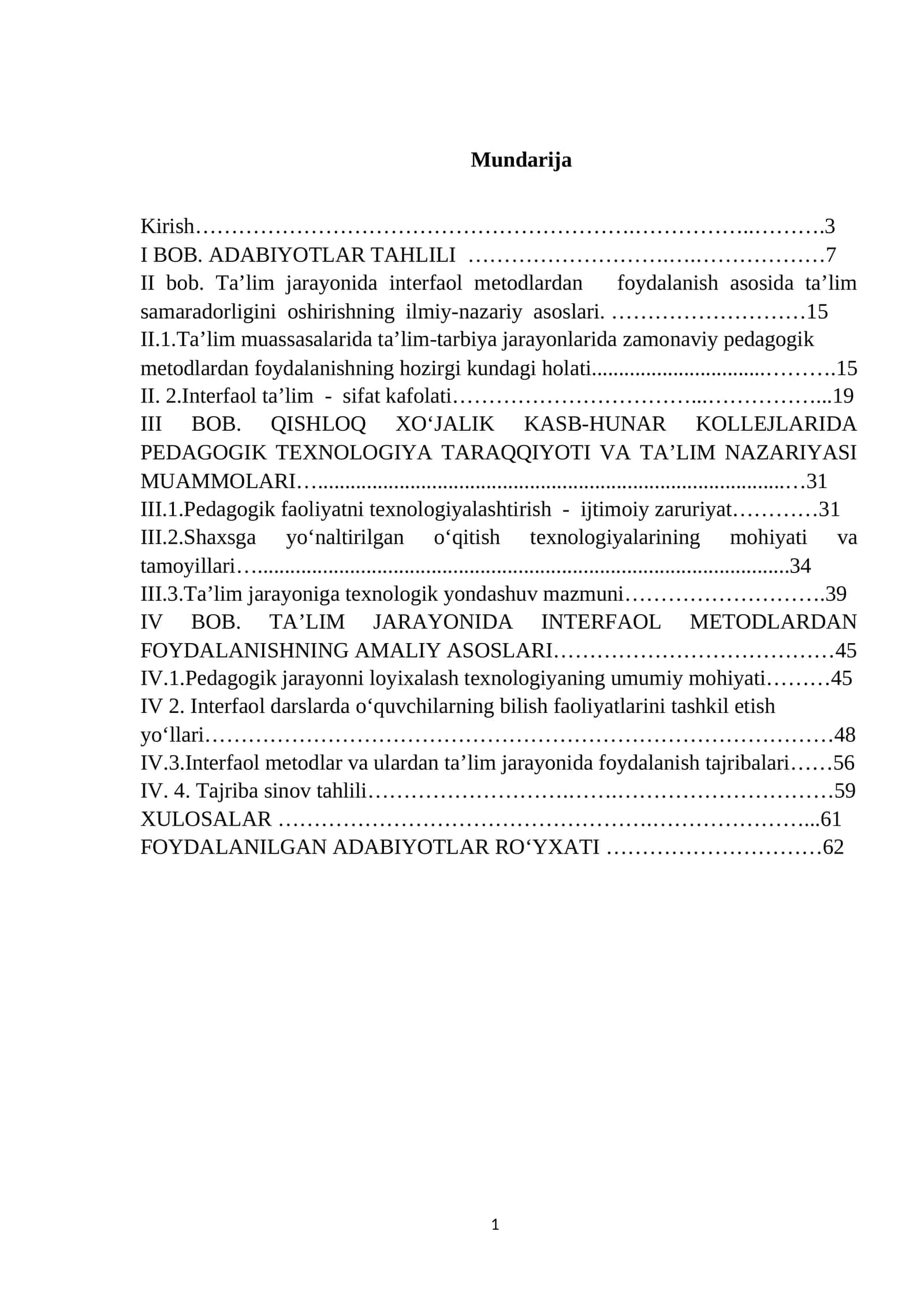 Ta'lim jarayonida interfaol metodlardan foydalanish 1