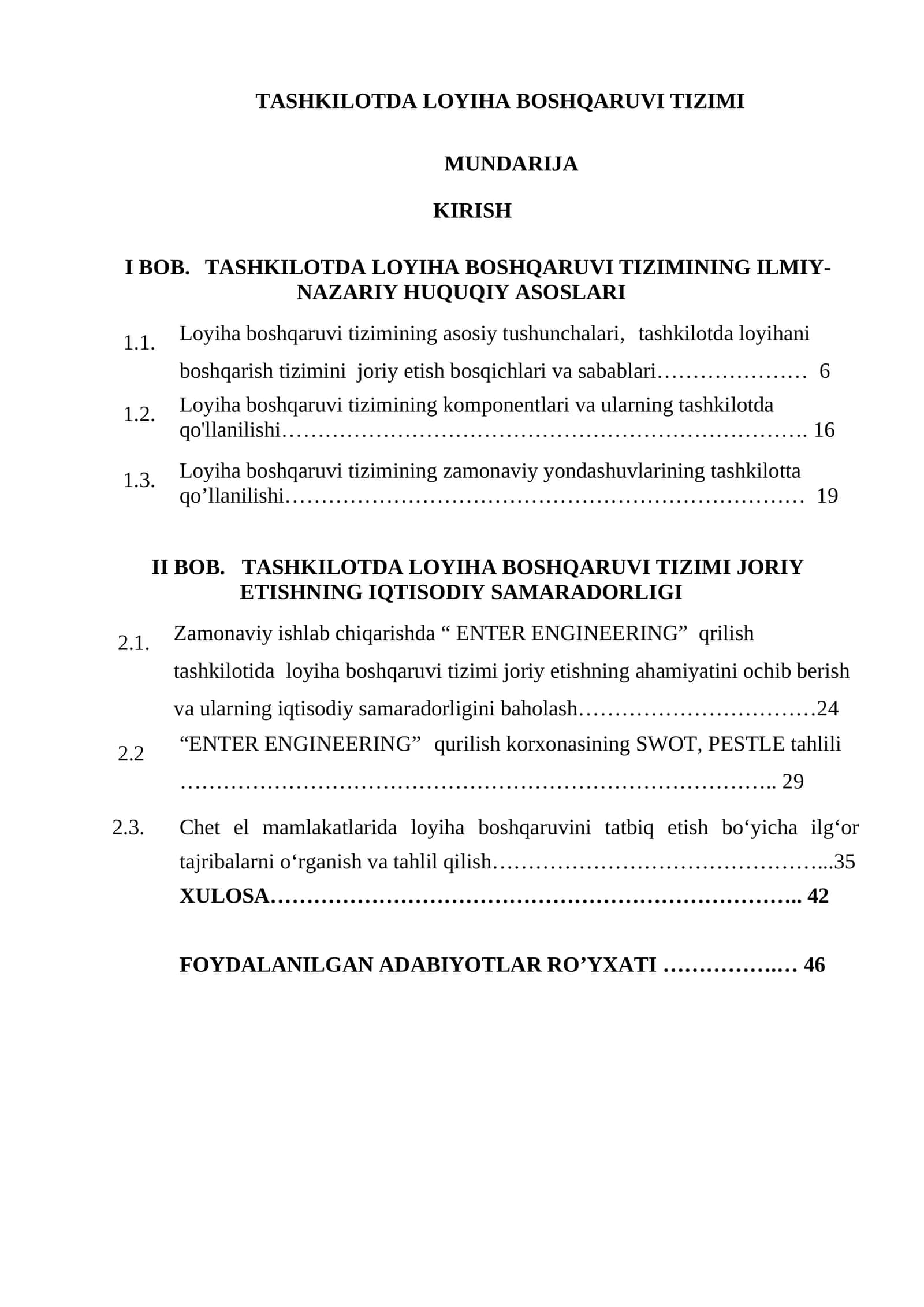 Tashkilotda loyiha boshqaruvi tizimi 1