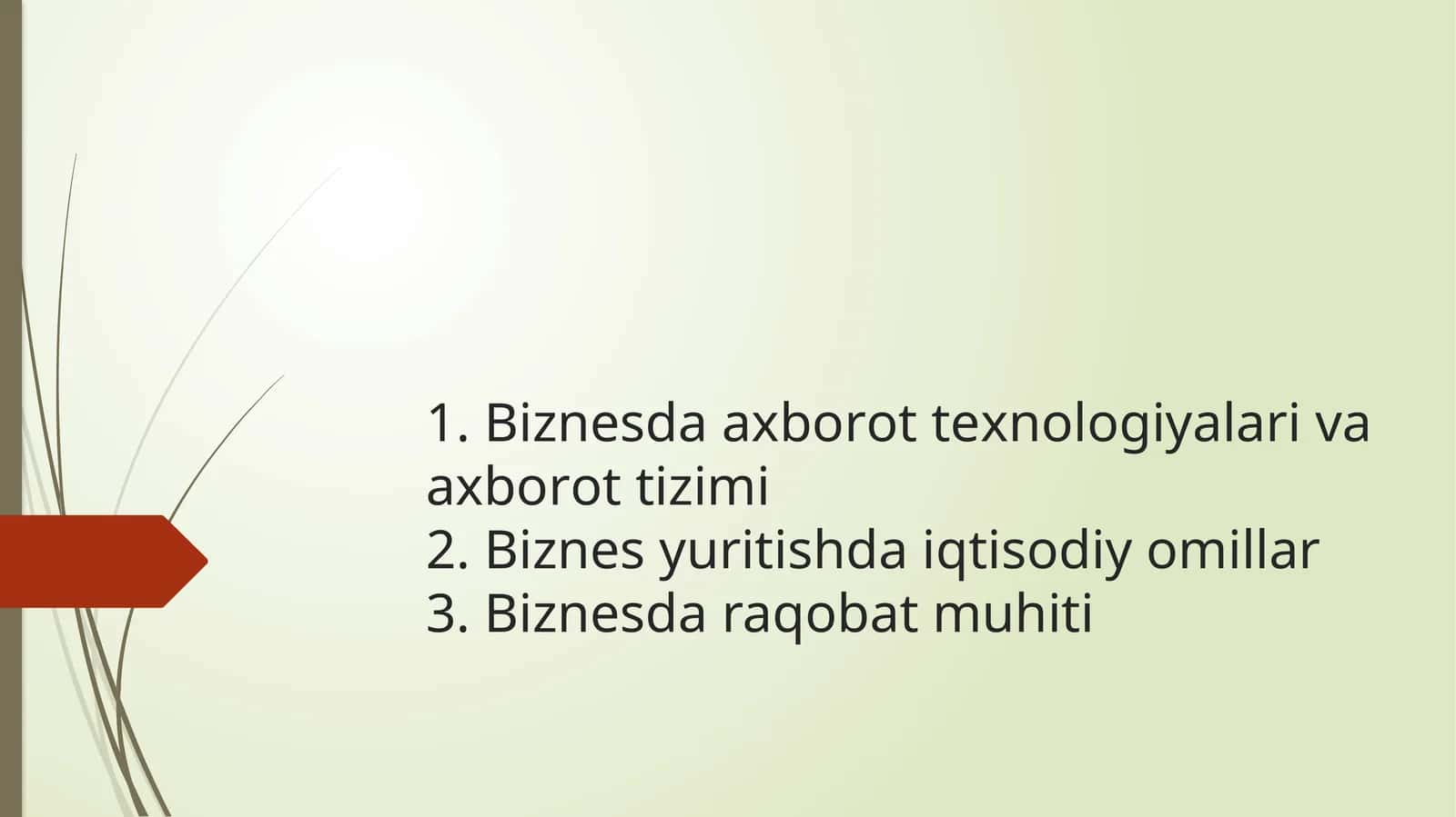 Biznesda axborot texnologiyalari va axborot tizimi 1