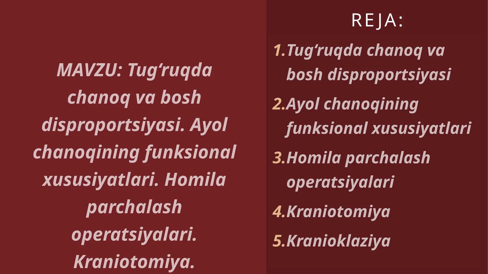 Tug‘ruqda chanoq va homila bosh disproportsiyasi 1