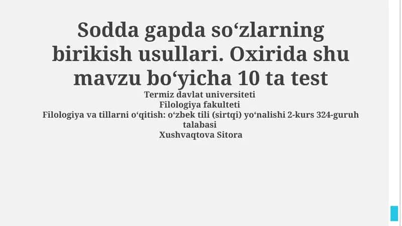 Morfemalar va So'z Yasash 1