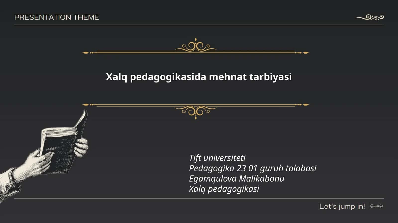 Xalq pedagogikasida mehnat tarbiyasi 1