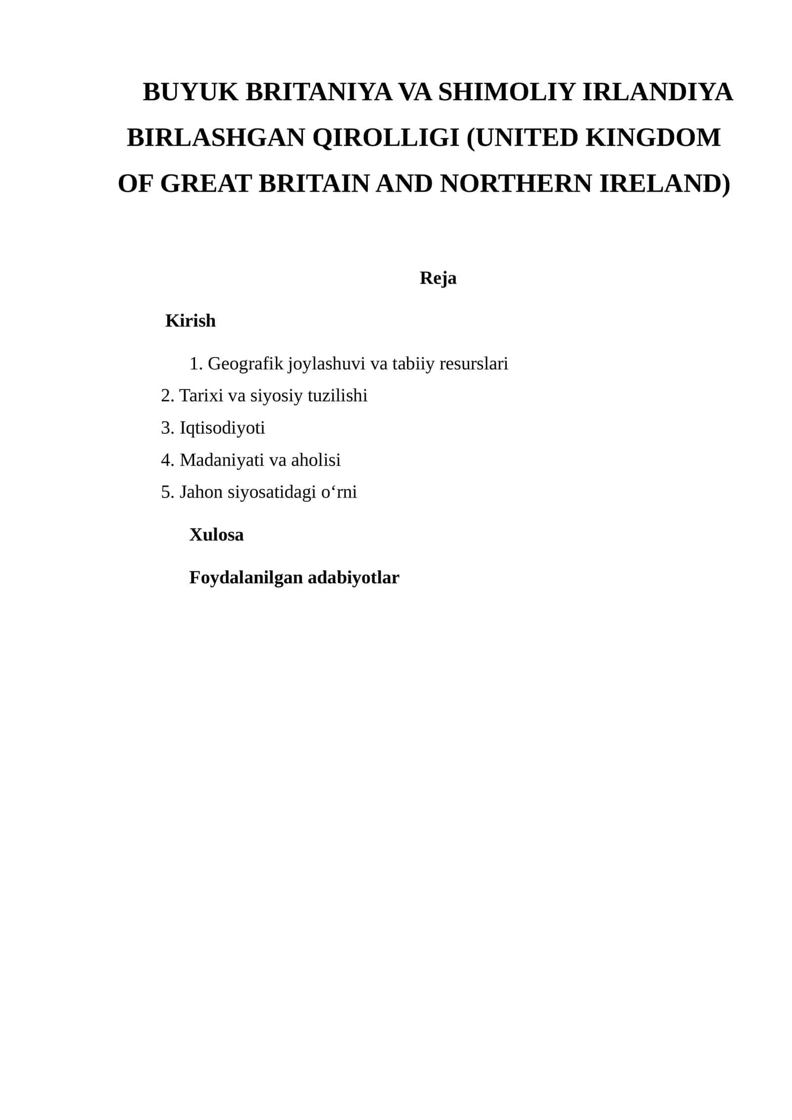 Geografik joylashuvi va tabiiy resurslari 1