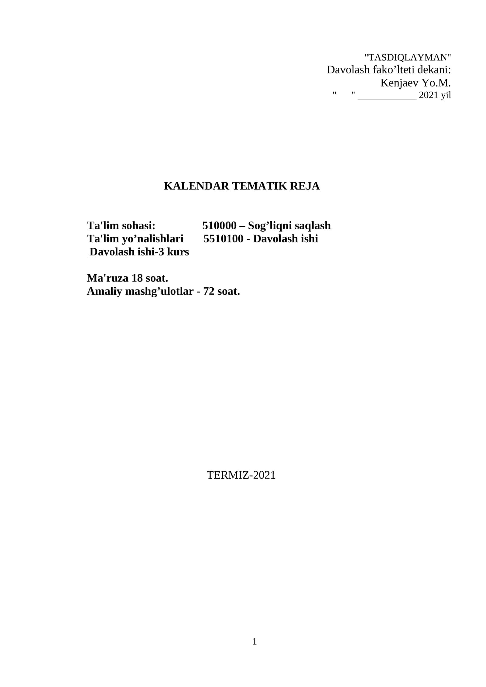 Kirish. Klinik anatomiya (operativ xirurgiya va topografik anatomiya) fani haqida tushuncha 1