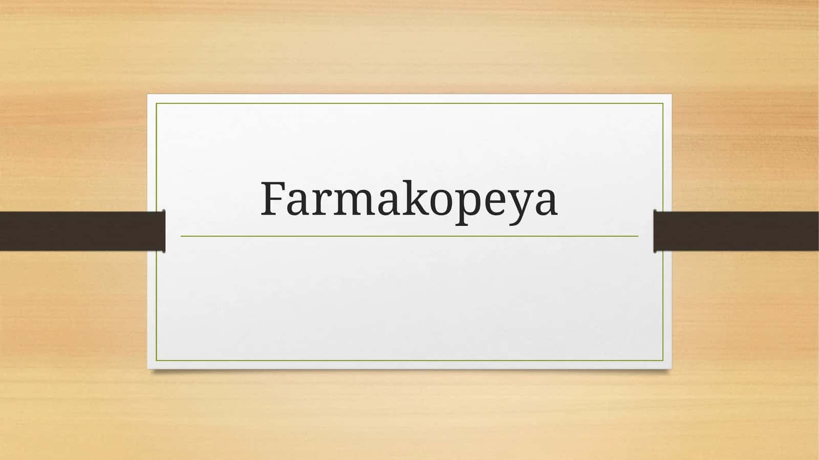 Farmakopeya 1
