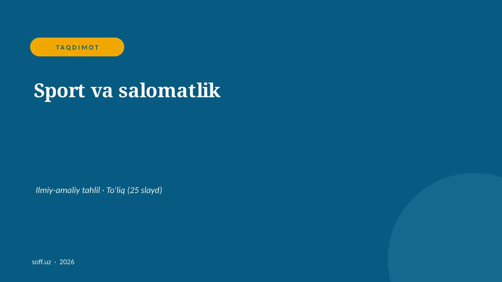 Sport va salomatlik Ilmiy-amaliy tahlil 1