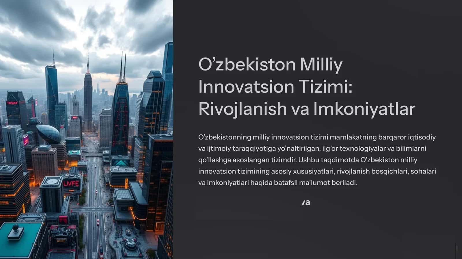 O’zbekiston Milliy Innovatsion Tizimi: Rivojlanish va Imkoniyatlar 1
