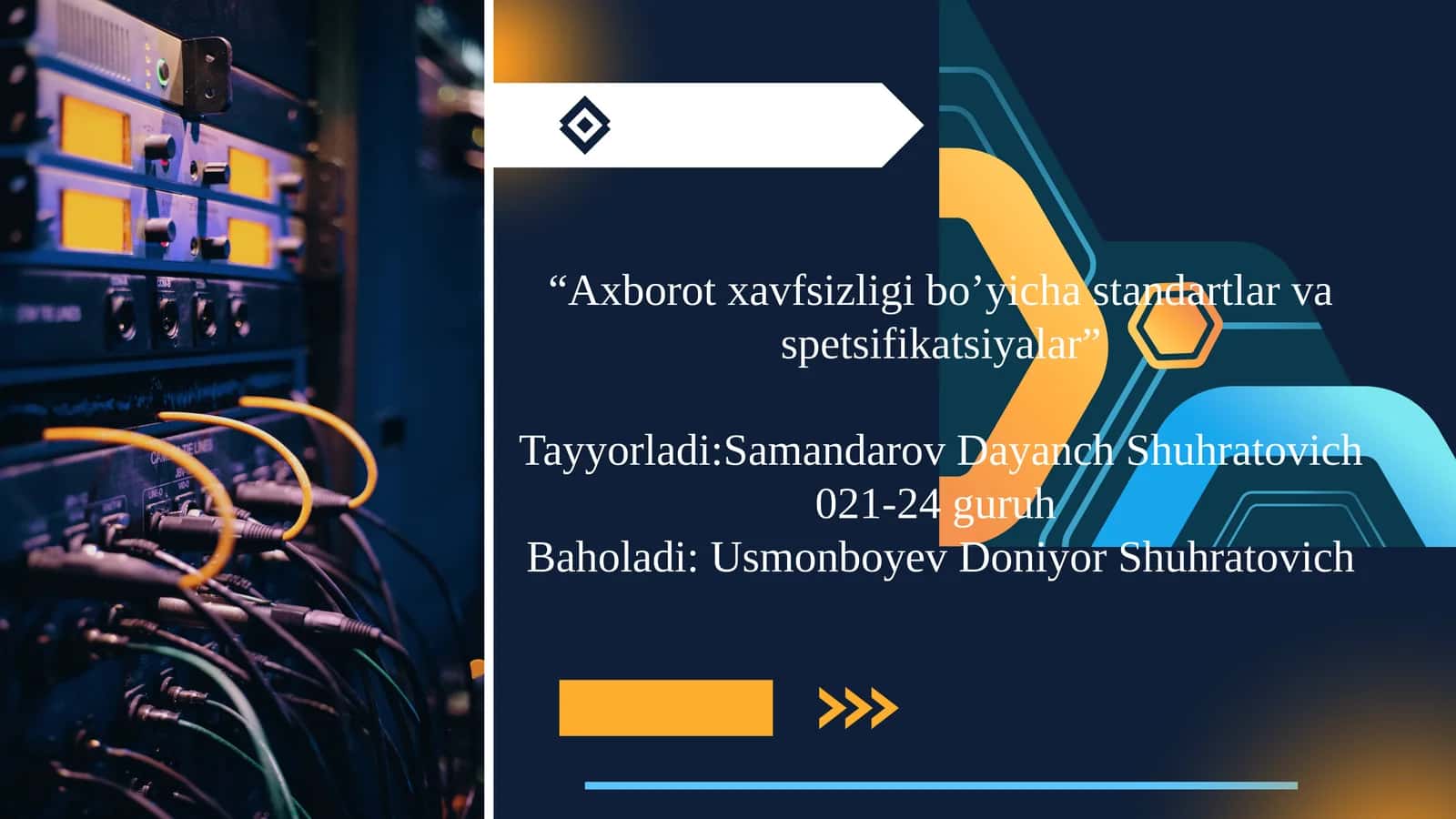 AXBOROT XAVFSIZLIGI STANDARTLAR 1