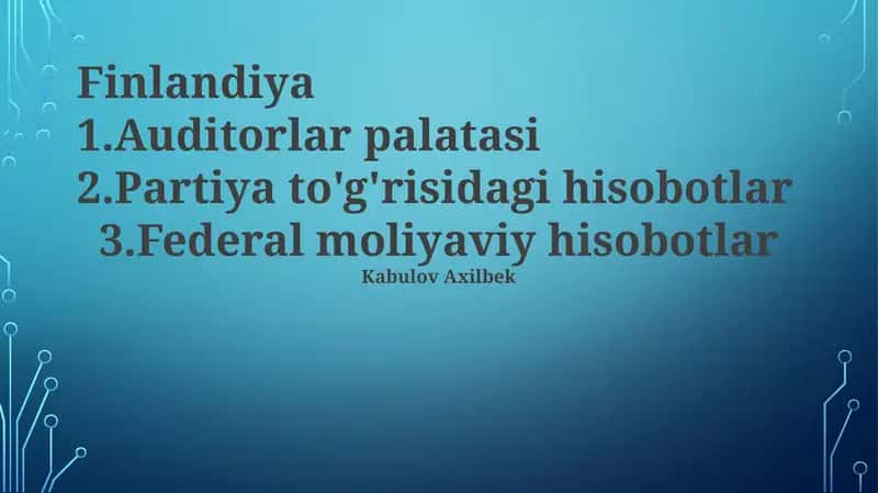Milliy audit idorasi 1