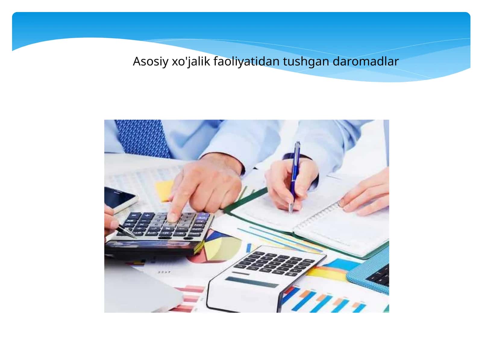 Asosiy xo'jalik faoliyatidan tushgan daromadlar 1