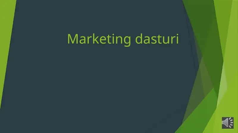 Marketing dasturi 1