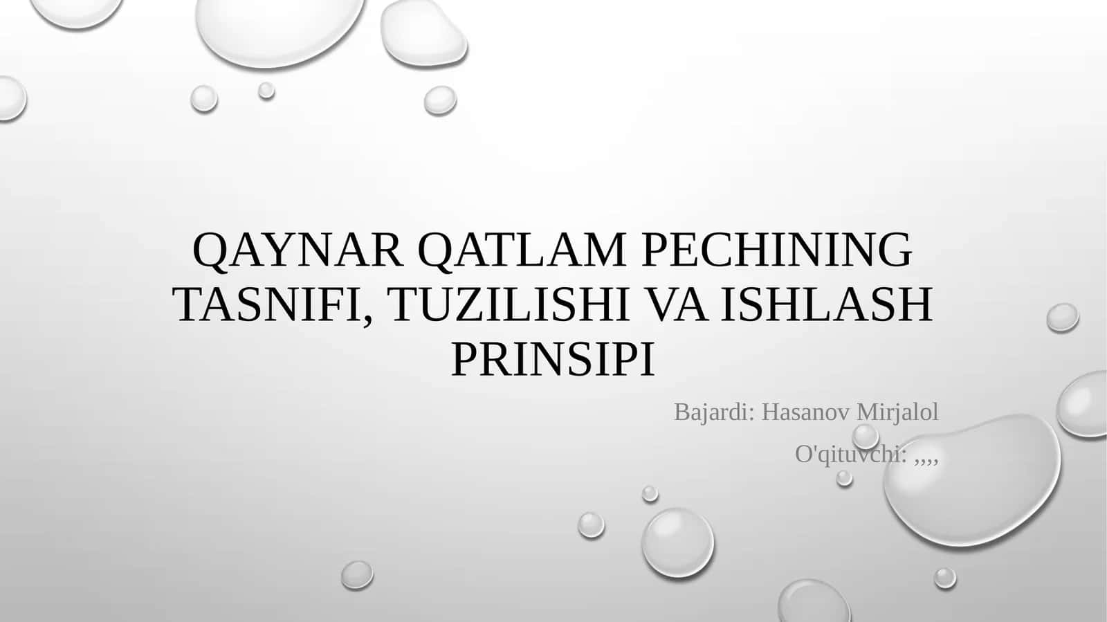 Qaynar qatlam pechining tasnifi, tuzilishi va ishlash prinsipi 1