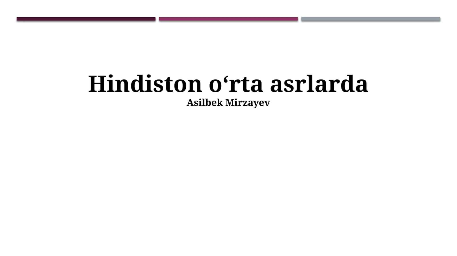 Hindiston oʻrta asrlarda 1