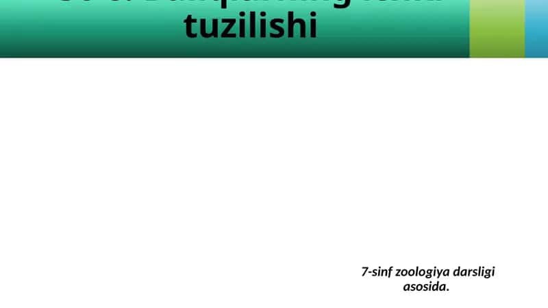 Baliqlarning ichki tuzilishi 1