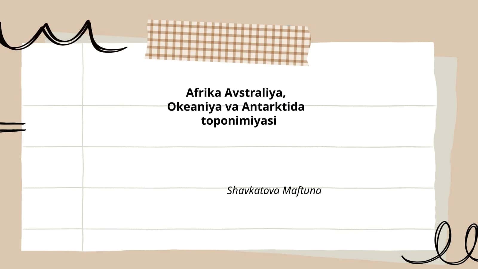 Afrika Avstraliya, Okeaniya va Antarktida toponimiyasi 1