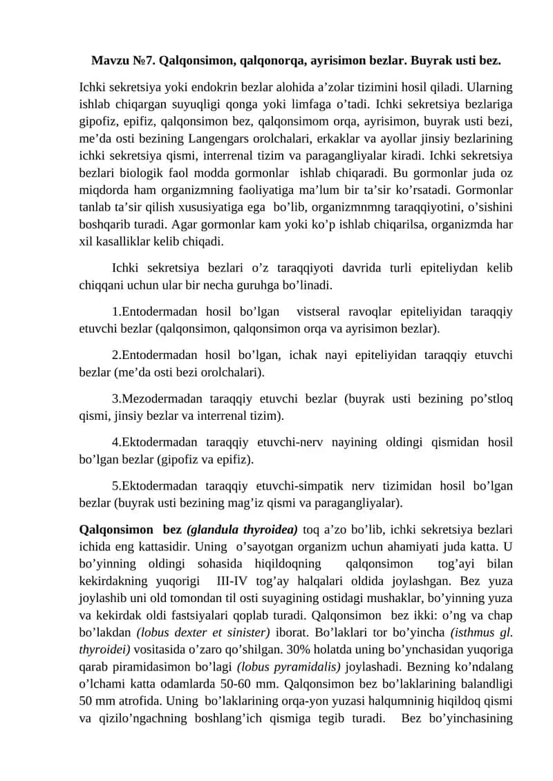 Ichki sekretsiya bezlari 1