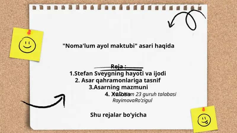 Noma'lum ayol maktubi 1