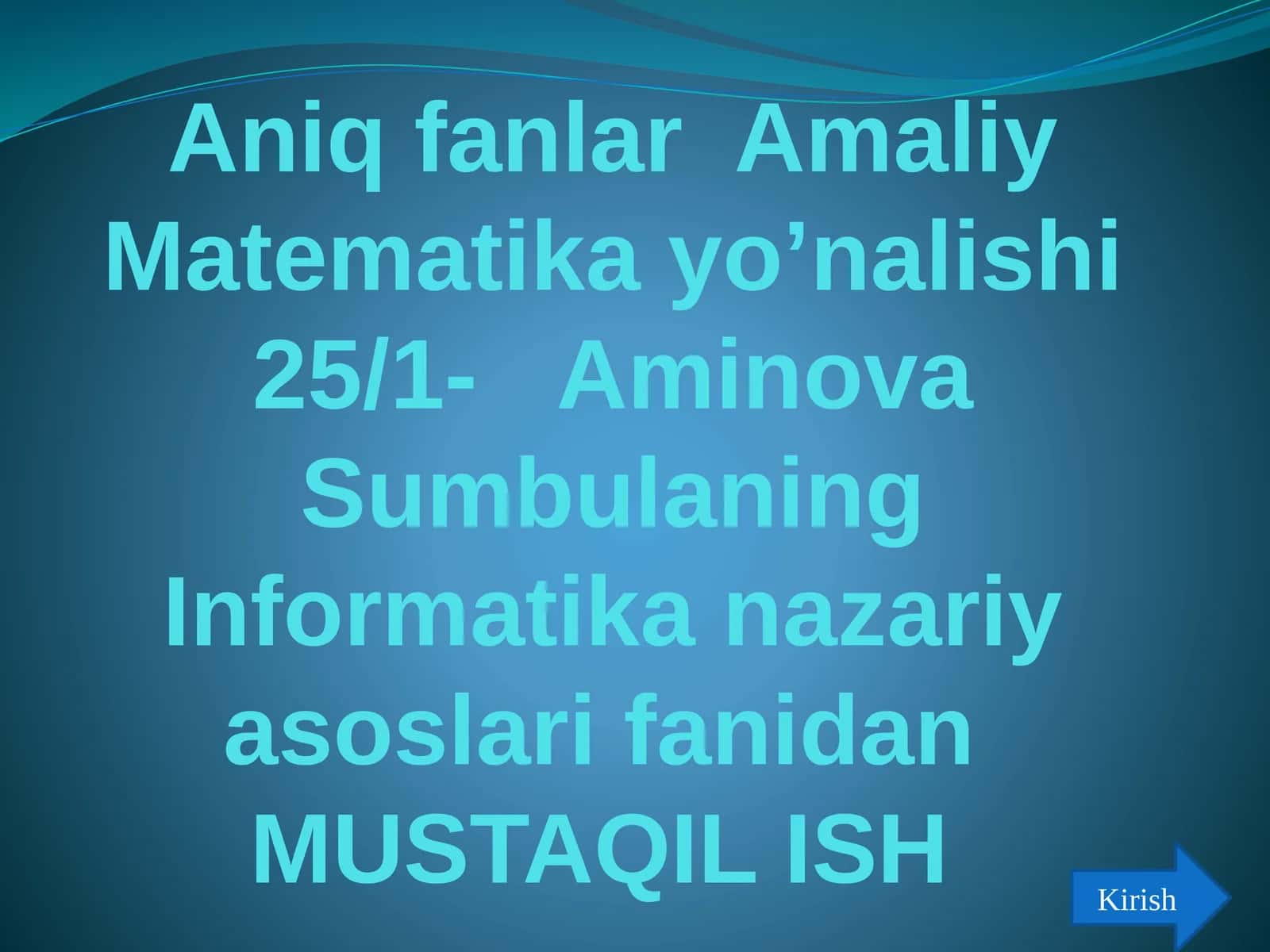 Axborottushunchasi. Axborotning asosiy xossalari va o'lchov birliklari 1